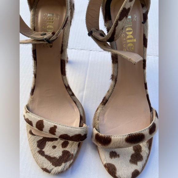 The Mode Collective Leopard Pony Hair Heeled Sandals | EU 39 / US 9 - Picture 5 of 7